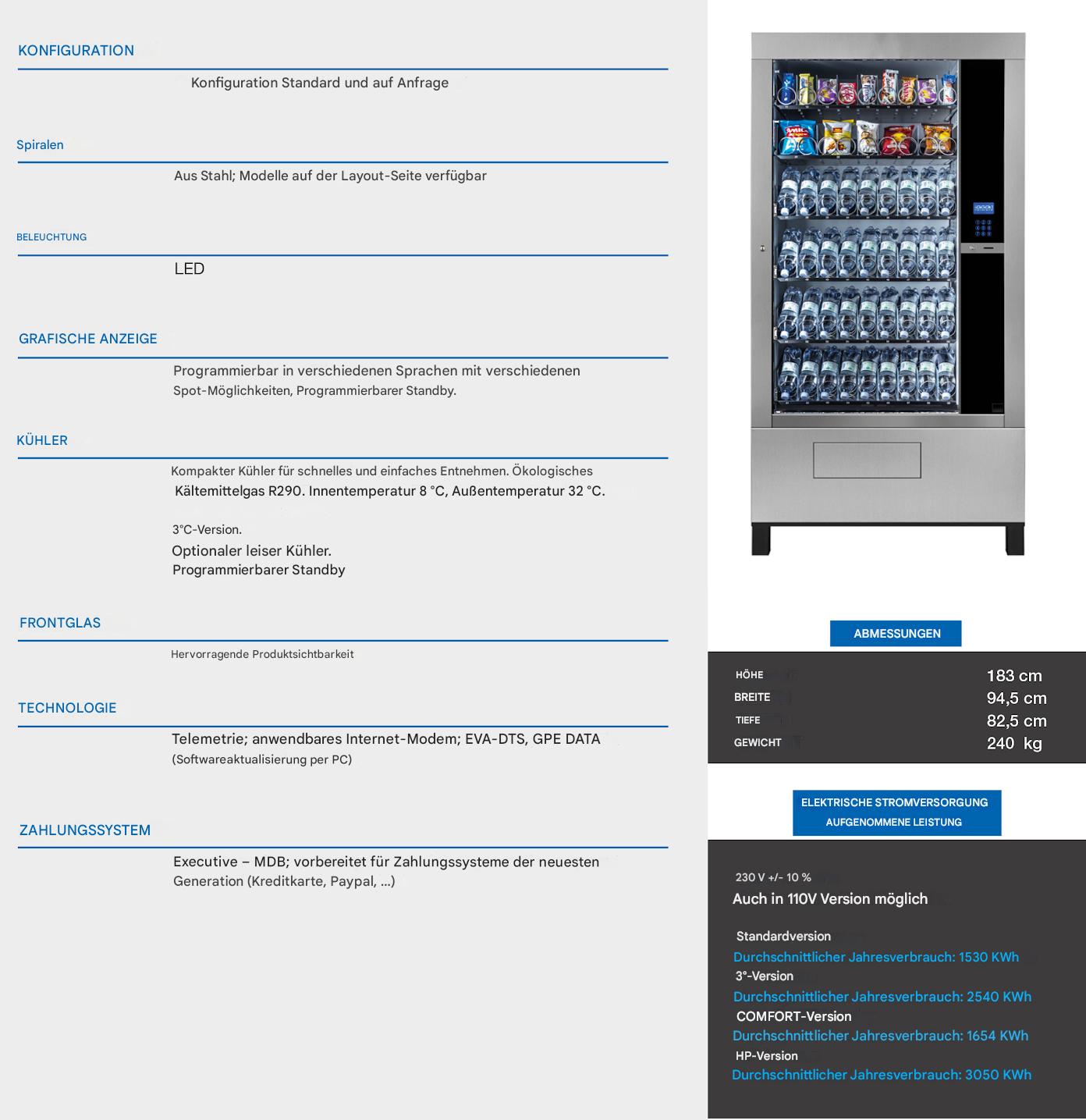 Verkaufsautomaten Vendinggeräte Wasseraufbereitung